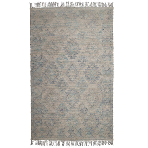 Levin Grey, Blue Rug