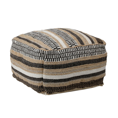 Chastity Natural, White and Black Pouf