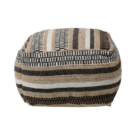 Chastity Natural, White and Black Pouf