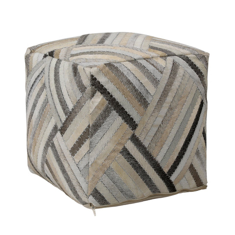 Edith Grey, Brown and Natural Pouf