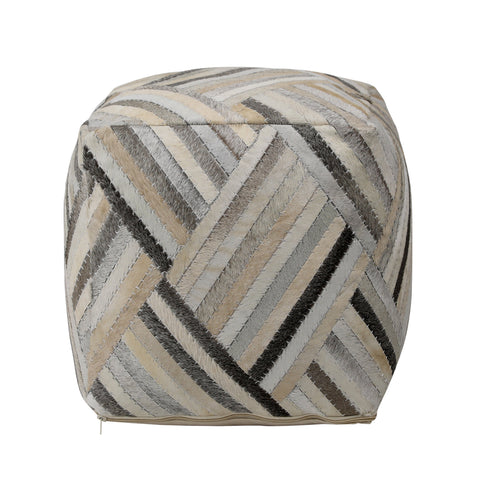 Edith Grey, Brown and Natural Pouf