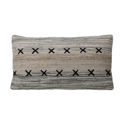 Kenya Grey, Taupe and Black Pillow