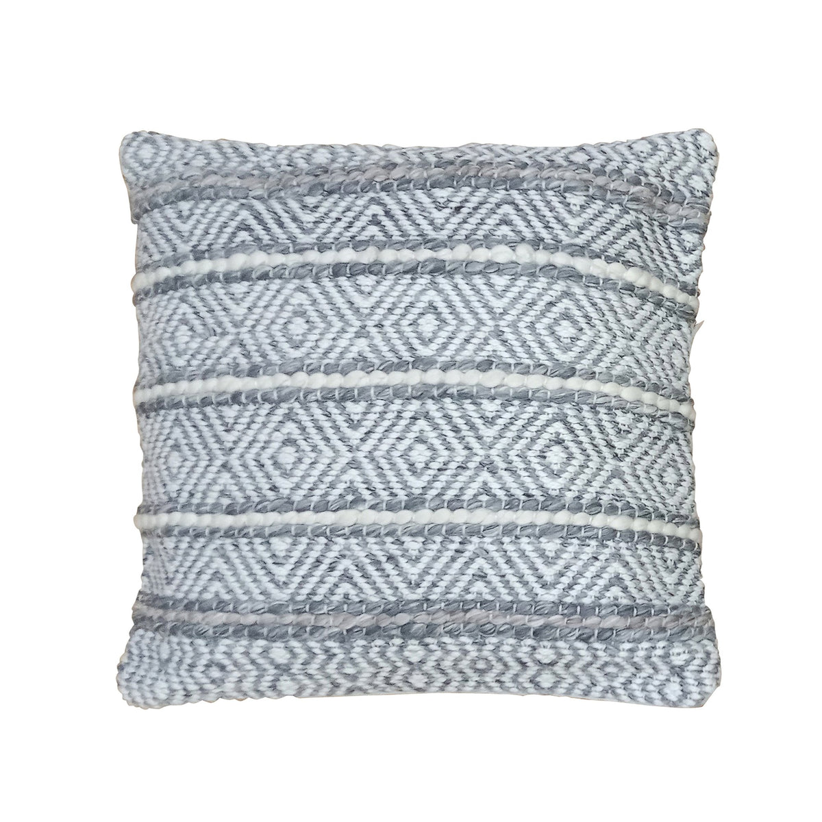 Adir Grey and Ivory Outdoor Pillow