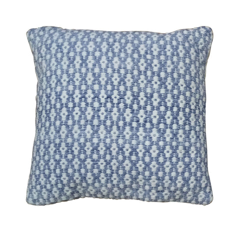 Iker Blue and Ivory Outdoor Pillow