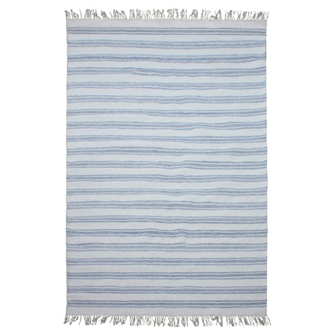 Ilio Blue and Ivory Outdoor Rug