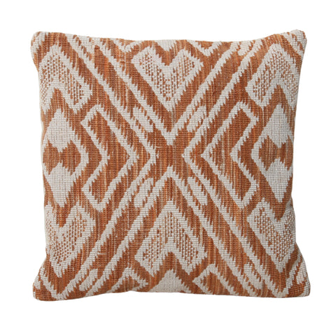 Leana Terracotta and Ivory Outdoor Pillow