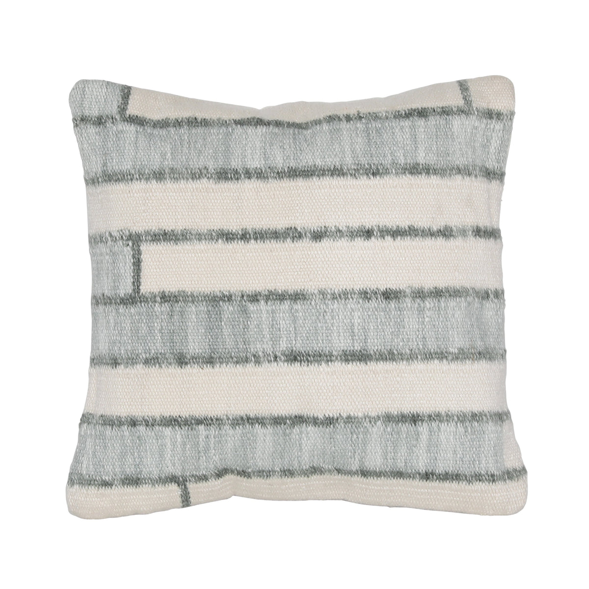 Ashma Seafoam Green and Ivory Outdoor Pillow