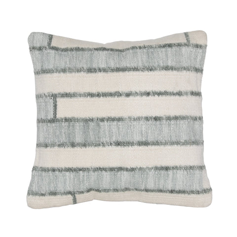 Ashma Seafoam Green and Ivory Outdoor Pillow