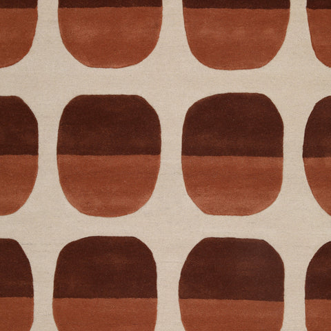 Zael Ivory, Pink and Brown Rug