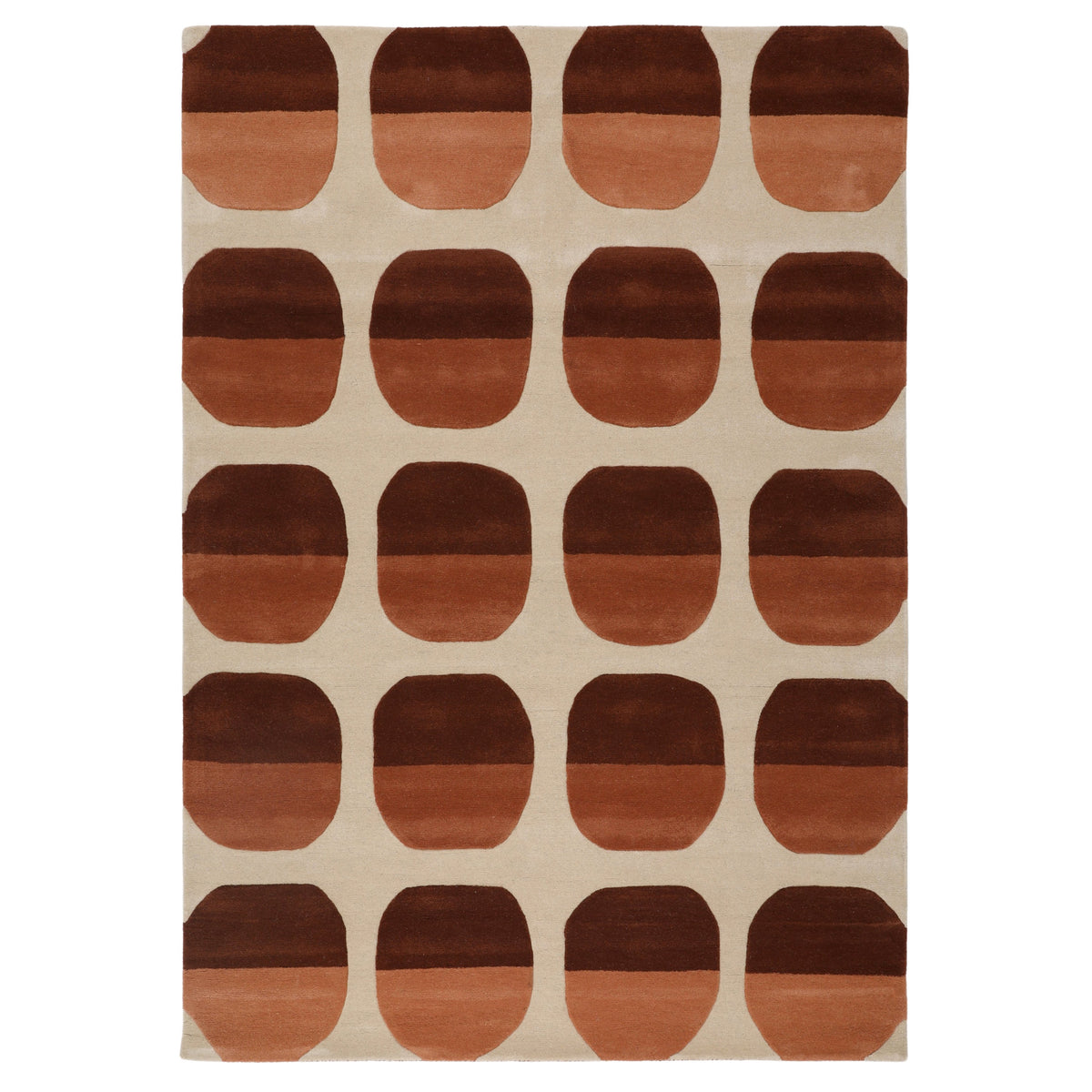 Zael Ivory, Pink and Brown Rug