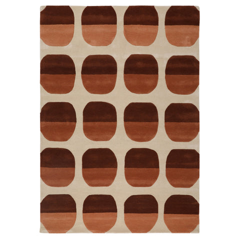 Zael Ivory, Pink and Brown Rug