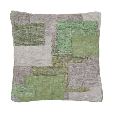 Carter Green and Grey Outdoor Pillow