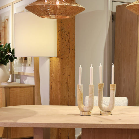 Ambrose Natural Candle Holder