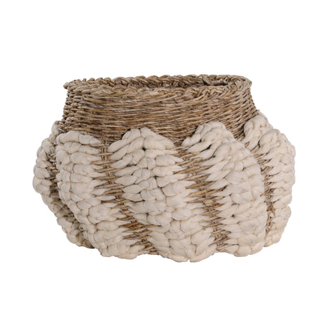 Marguerite Natural and Off White Cotton Basket