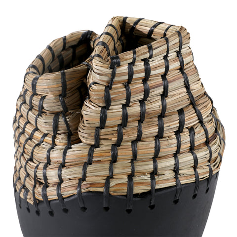 Fannie Black and Natural Vase