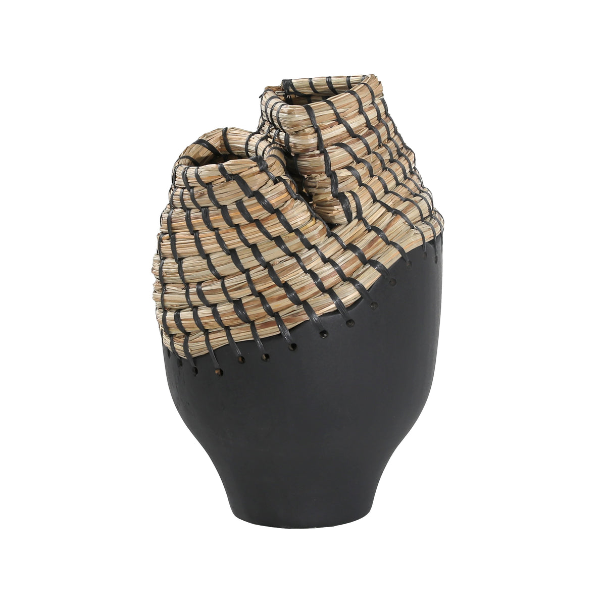 Fannie Black and Natural Vase