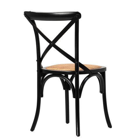 Gaston Antique Black Finish Dining Chair