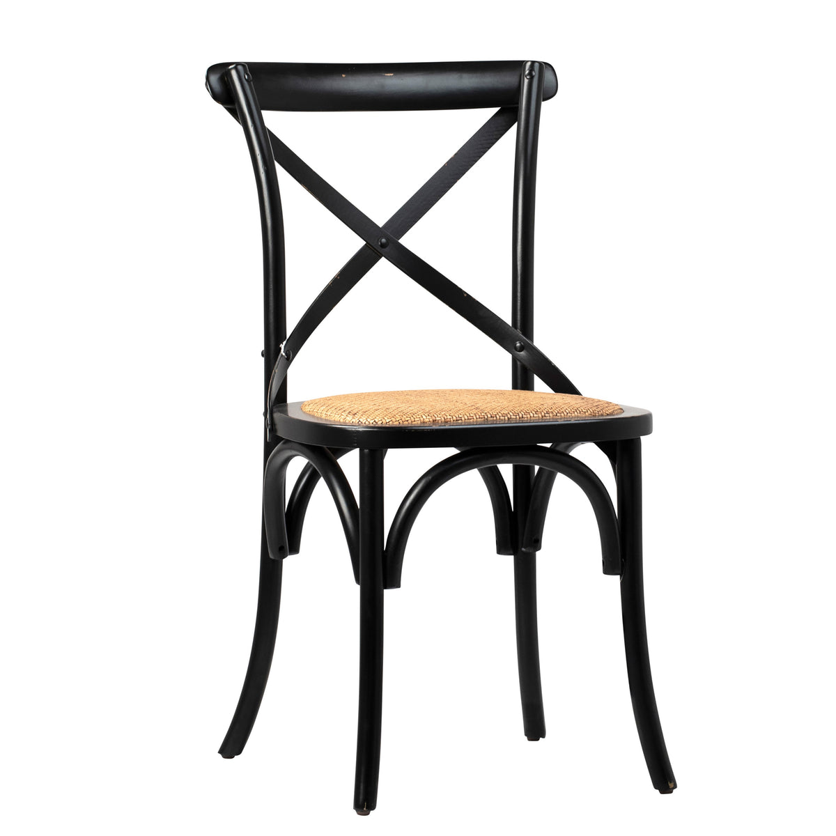 Gaston Antique Black Finish Dining Chair