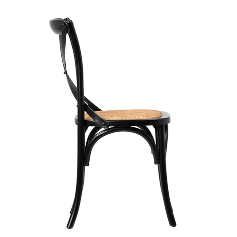 Gaston Antique Black Finish Dining Chair