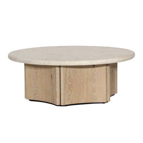 Oja Natural Wash and Cream Marble Coffee Table