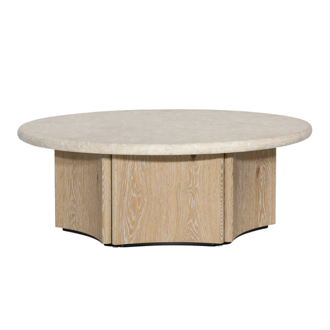 Oja Natural Wash and Cream Marble Coffee Table