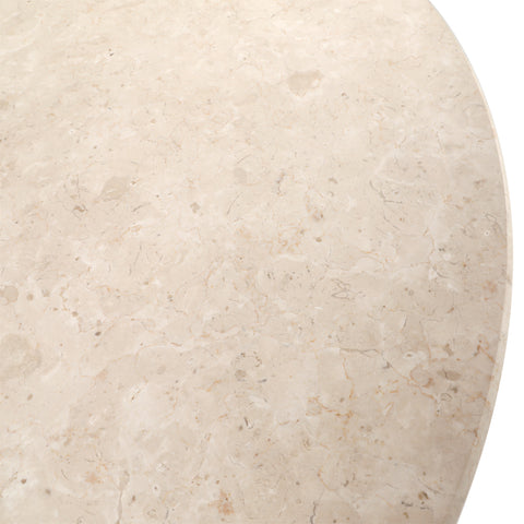 Oja Natural Wash and Cream Marble Round Dining Table