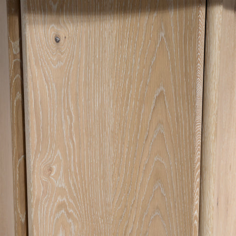 Oja Natural Wash and Cream Marble Round Dining Table