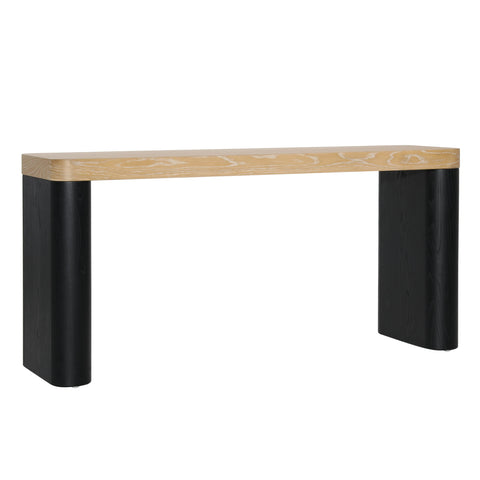 Price Black and Natural Console Table