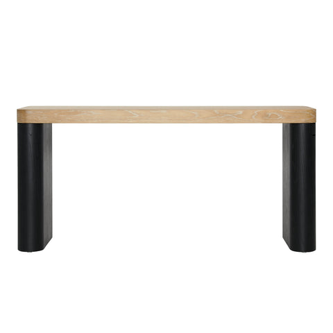 Price Black and Natural Console Table