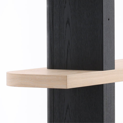 Price Black and Natural Bookcase