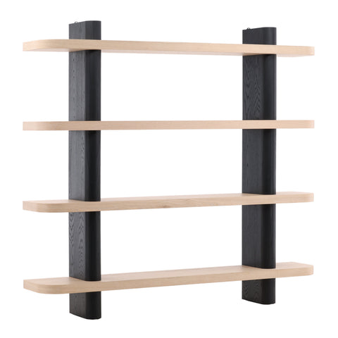 Price Black and Natural Bookcase