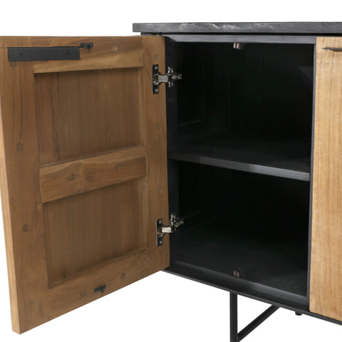 Leigh Natural and Black Handles Sideboard