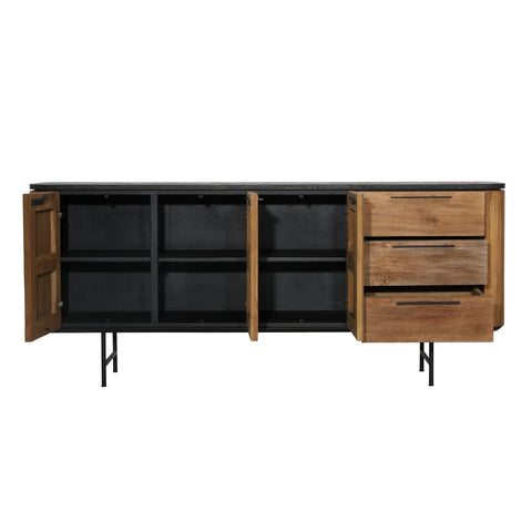 Leigh Natural and Black Handles Sideboard