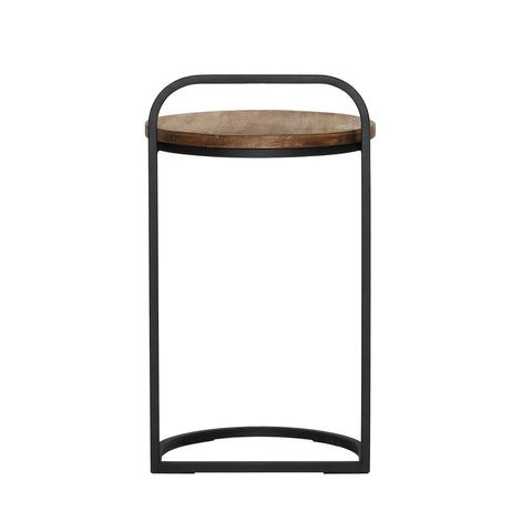 Leigh Natural and Black Laptop Side Table