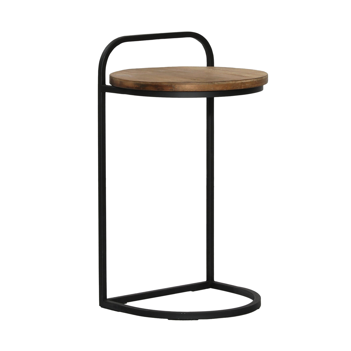 Leigh Natural and Black Laptop Side Table