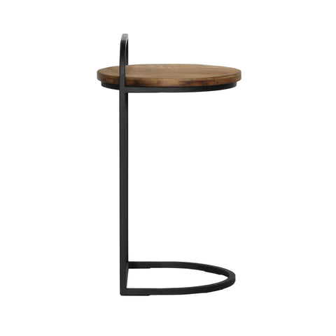 Leigh Natural and Black Laptop Side Table
