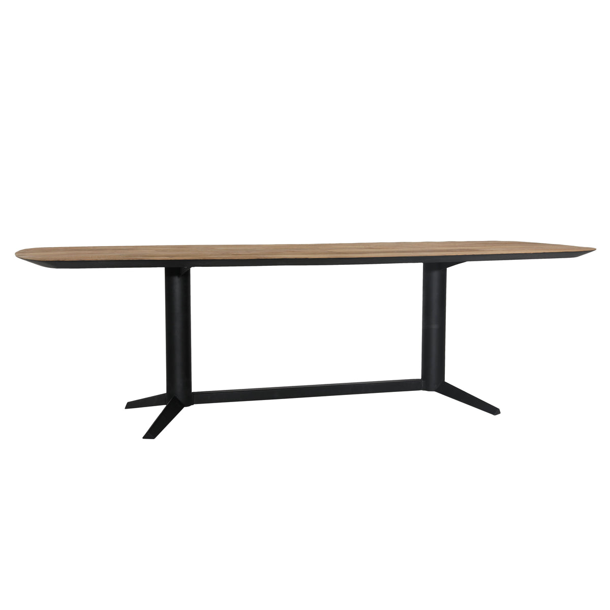 Leigh Natural and Black Base Dining Table