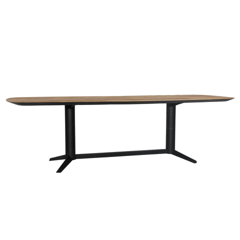Leigh Natural and Black Base Dining Table