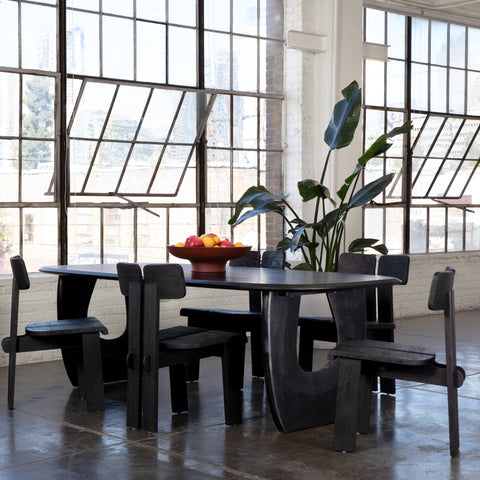 Venetta Matte Black Dining Table