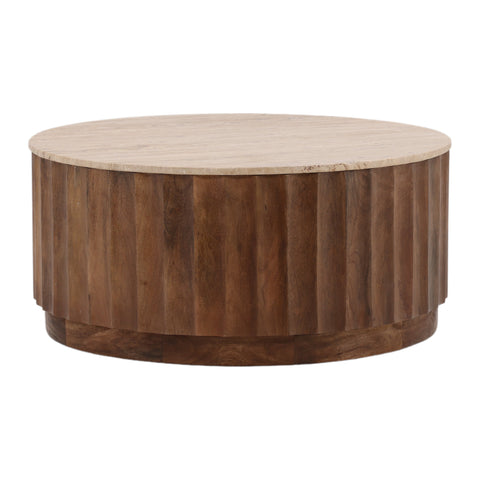Milburn Natural and Medium Brown Coffee Table