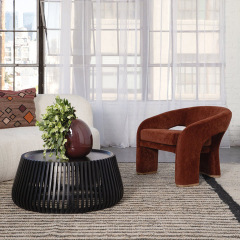 Valda Matte Black Coffee Table