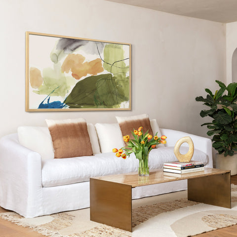 Keven Natural and Antique Brass Coffee Table