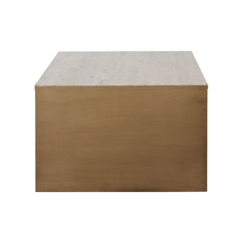 Keven Natural and Antique Brass Coffee Table
