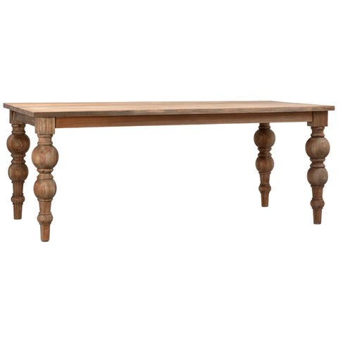 Campbell Antique Wood Finish Dining Table