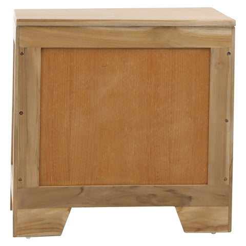 Lorraine Natural Finish Nightstand Double Drawer