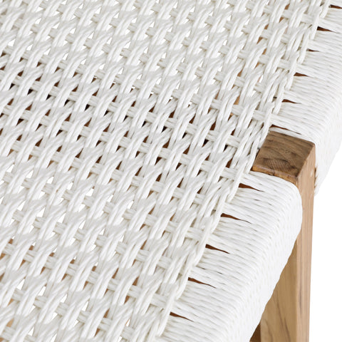 Povel Natural and White Outdoor Bench