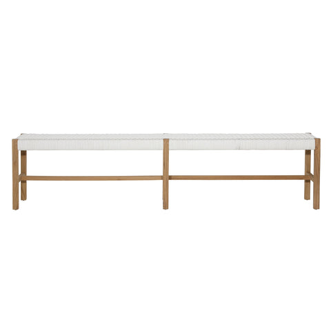 Povel Natural and White Outdoor Bench