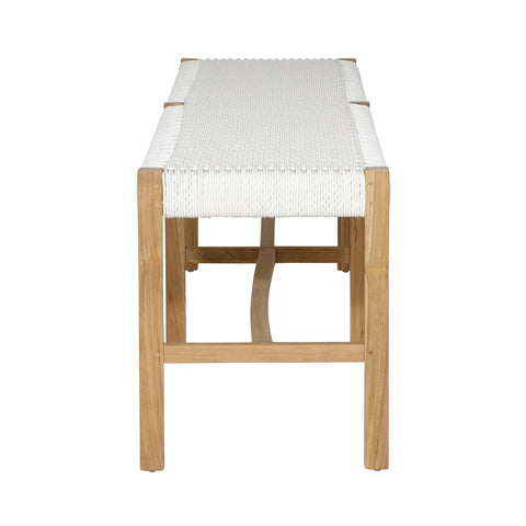 Povel Natural and White Outdoor Bench