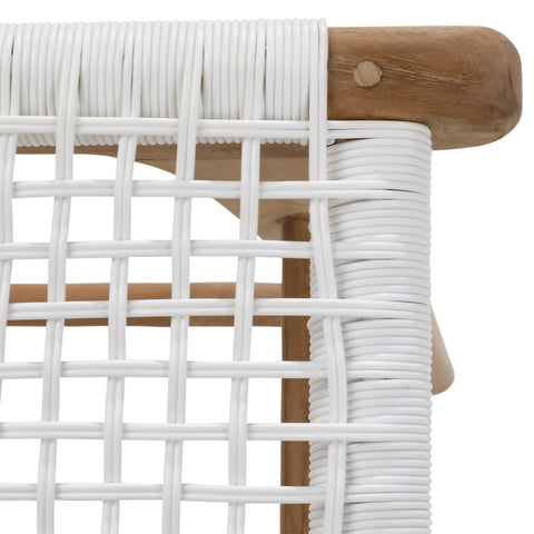 Reimond Natural and White Outdoor Counter Stool