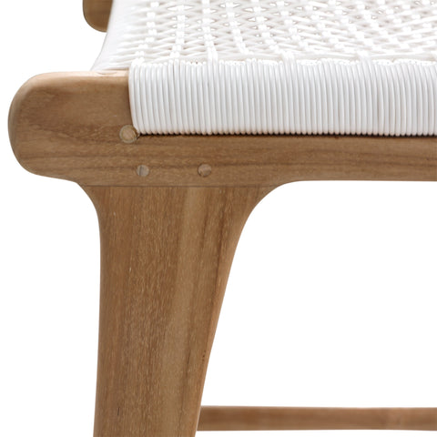 Reimond Natural and White Outdoor Counter Stool